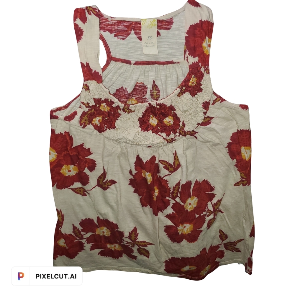 Cute Floral Racerback Tank Top - Picture 6 of 6